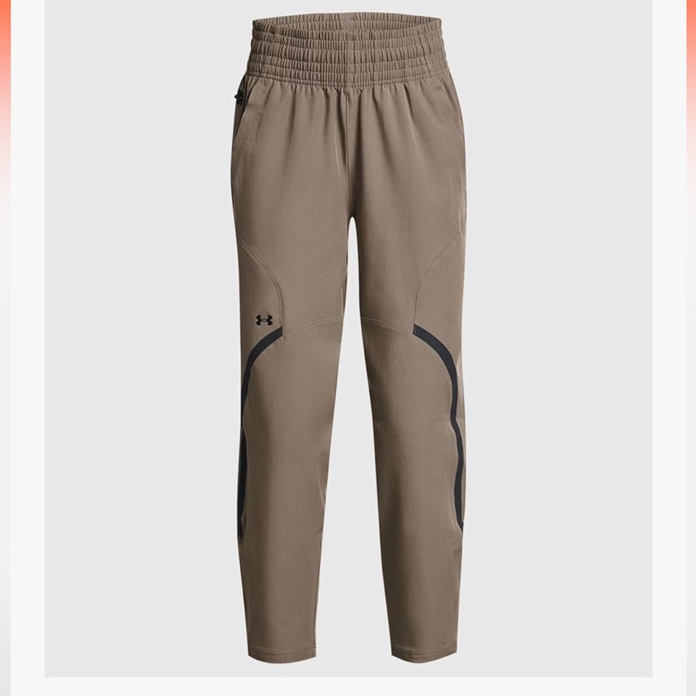 Under Armour Women's Taupe Active Jogger Pants with Black Accents